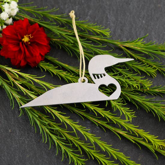 FAIRE - Iron Maid Decor Loon Bird Metal Ornaments:  Cardinal, Owl, Hummingbird, Loon *