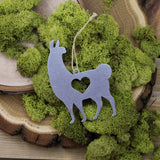 FAIRE - Iron Maid Ornament Llama Alpaca Animal Metal Ornaments