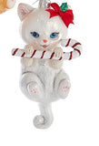 FAIRE - Kurt S. Adler cat ornament White Cats with Candy Canes Noble Gems Ornaments