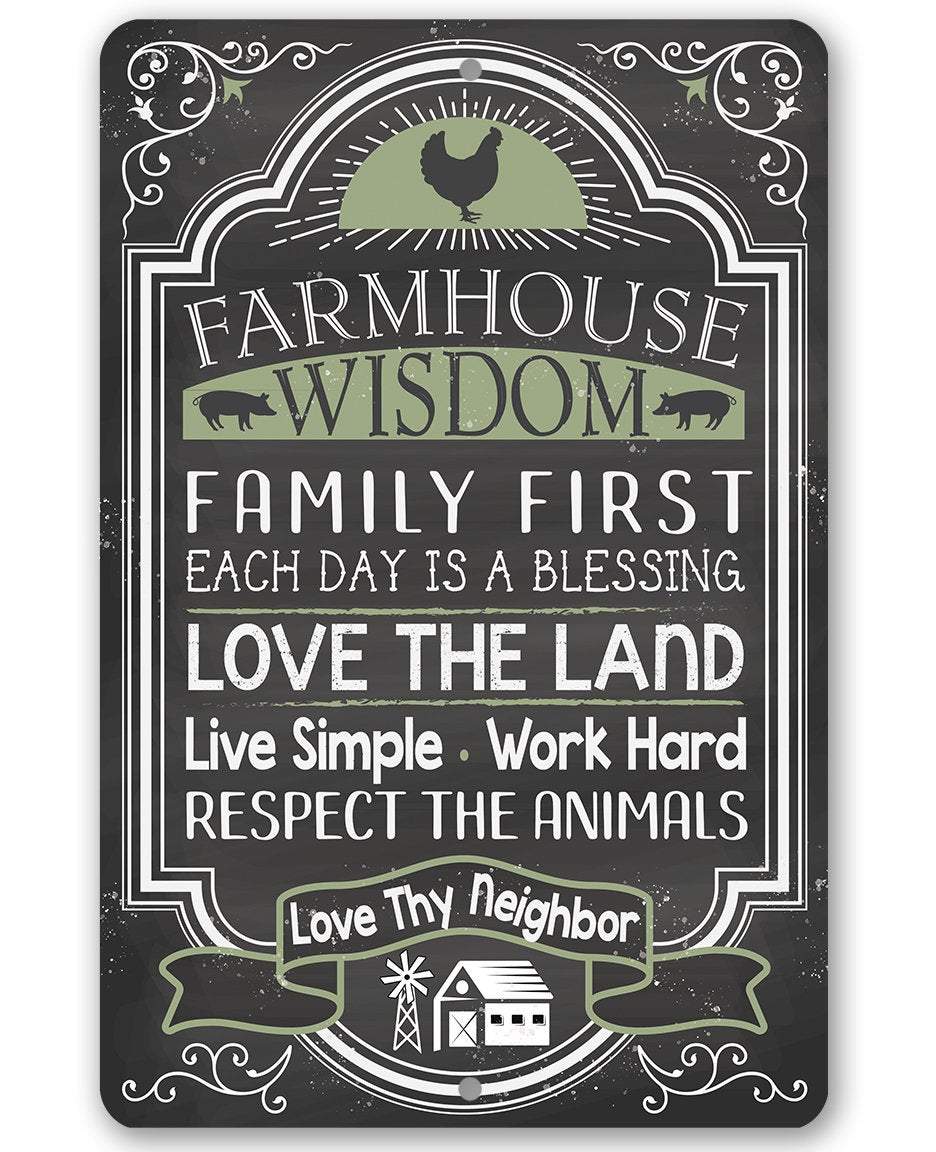 Faire-Lone Star Art Novelty Signs 8x12 Farmhouse Wisdom - Metal Sign Handmade in the USA