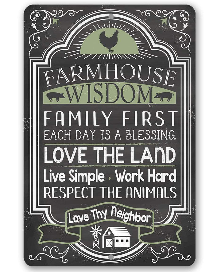 Faire-Lone Star Art Novelty Signs 8x12 Farmhouse Wisdom - Metal Sign Handmade in the USA