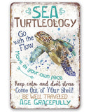 Sea Turtleology - Made in the USA Metal Sign