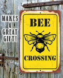 Faire-Lone Star Art Novelty Signs Bee Crossing - Metal Sign Handmade in the USA