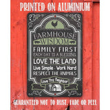 Faire-Lone Star Art Novelty Signs Farmhouse Wisdom - Metal Sign Handmade in the USA