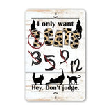 Faire-Lone Star Art Novelty Signs I only want cats with leopard print 8x12 I Only Want Cats - Funny Metal Sign Handmade in the USA