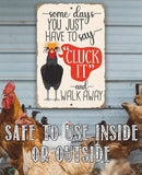 Faire-Lone Star Art Novelty Signs Just Say Cluck It - Funny Metal Chicken Sign Made in USA