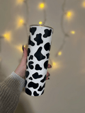 Faire-Main Street Designs Tumblers Cow Print Stainless Insulated Sublimated 20oz Tumbler