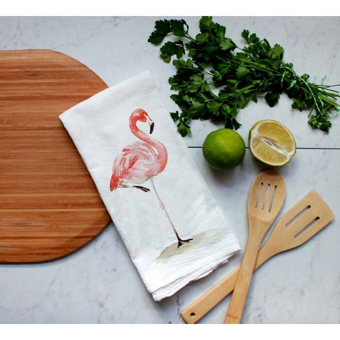 FAIRE - Meadowbrook Lane Kitchen Closeout Farm Animal Watercolor Flour Sack Tea Towels-Rabbits, cows, horse, chicken