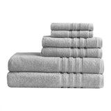 Faire-Olliix Bath Towels & Washcloths Gray Eco-Friendly Recycled 6-Piece 650gsm Bath Towel Set*