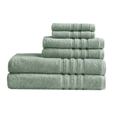 Faire-Olliix Bath Towels & Washcloths Green Eco-Friendly Recycled 6-Piece 650gsm Bath Towel Set*