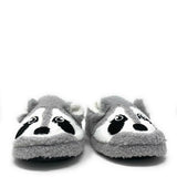 Faire: Oooh Yeah Socks/Sock It Up/Oooh Geez Slippers Slippers Med Raccoon | Women's Funny Fluffy House Sherpa Animal Slippers