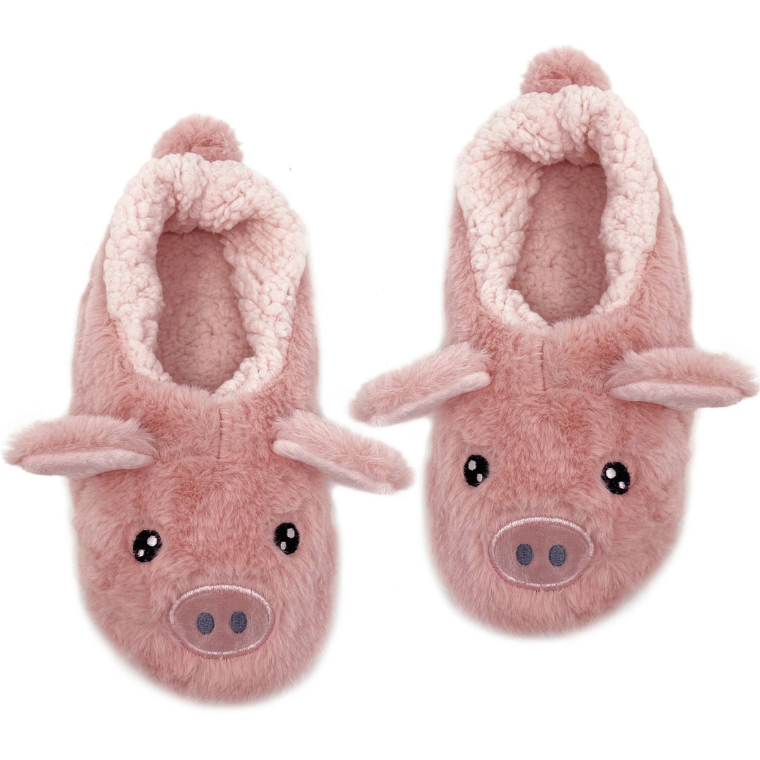 Faire: Oooh Yeah Socks/Sock It Up/Oooh Geez Slippers Slippers Sm Pink  Piggy Slippers | Women's Funny Fluffy House Cute Slippers