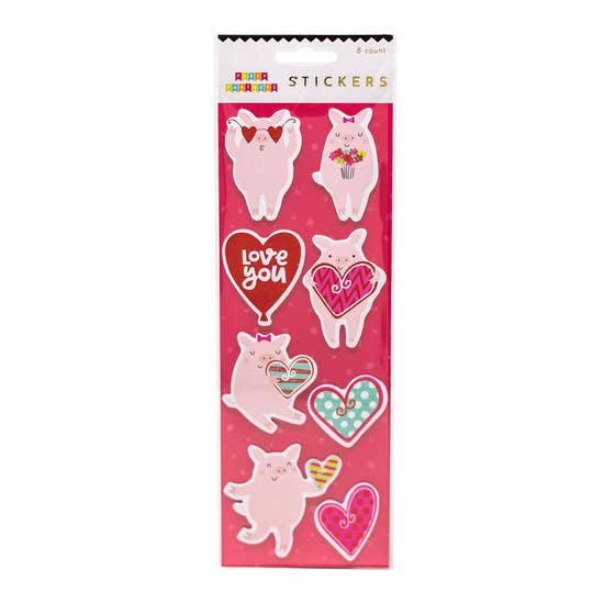 Pink Pig Iron On Patches, Stickers and Party Picks, Cutest, Happy Pink ...