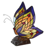 Faire: River of Goods Lamps Butterfly Stained Glass Accent Lamp