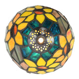 Faire: River of Goods Lamps Sunflower Stained Glass Accent Table Lamp