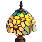 Faire: River of Goods Lamps Sunflower Stained Glass Accent Table Lamp