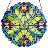 Faire: River of Goods Stained Glass Panels Blue Halston 12" Tiffany Style Stained Glass Hanging Window Panel