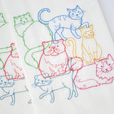 FAIRE - SewMuchMoreStore Kitchen Cats Lots of Dogs or Cats Lint-free Heavyweight Embroidered Floursack Tea Towel Handmade