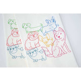 FAIRE - SewMuchMoreStore Kitchen Lots of Dogs or Cats Lint-free Heavyweight Embroidered Floursack Tea Towel Handmade