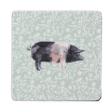 Hampshire Farm Pig Ceramic Coaster Fine Quality