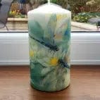 Faire-Simplyimperfected Candles Handmade Dragonfly pillar candle from England