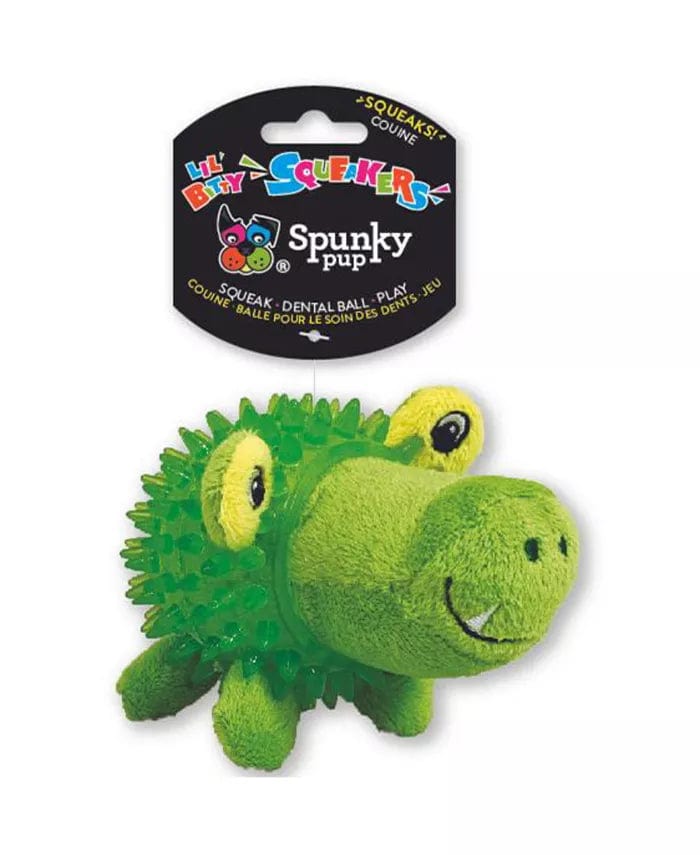Faire-Spunky Pup Dog Toys Dog Toy alligator Lil' Bitty Squeakers Pink And Green Dental Balls