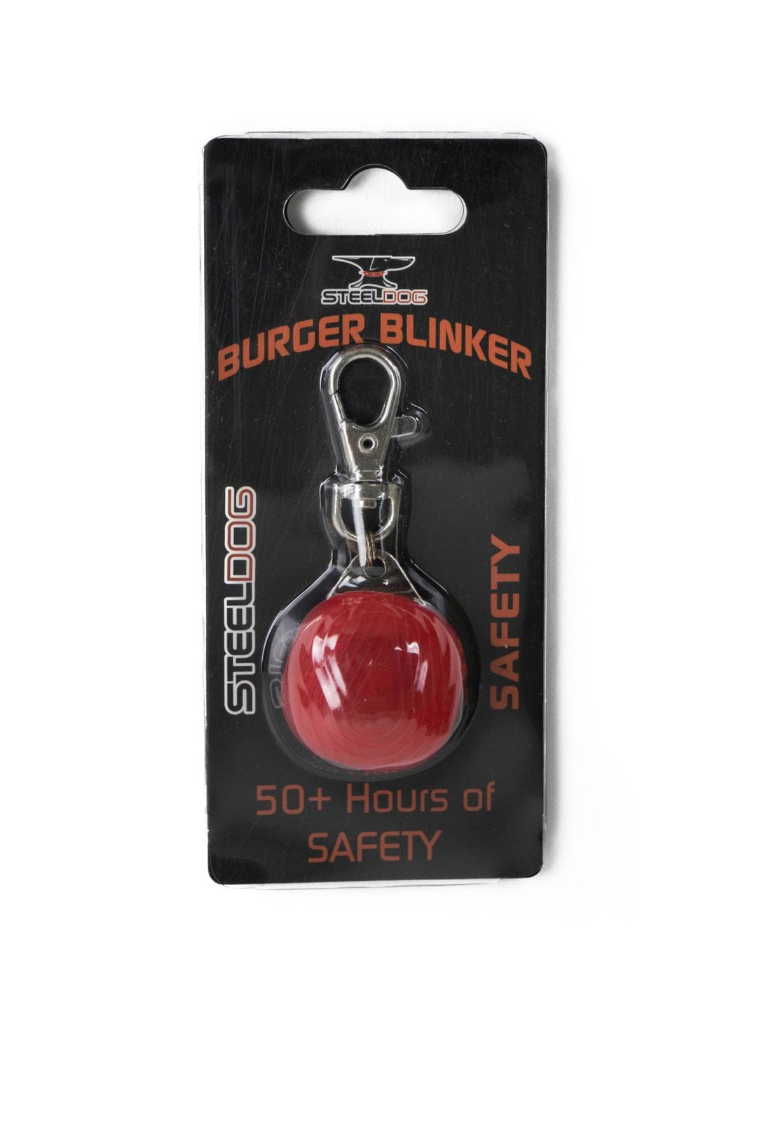 FAIRE - Steel Dog PET Safety LED Red Light Up Blinker to Hook On Collar, Harness, Coat *