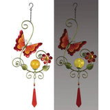 FAIRE - Sunset Vista Decor Butterfly Metal Art Hanging Solar Sculptures:  Hummingbird, Butterfly & Dragonfly