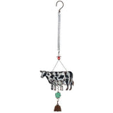 FAIRE - Sunset Vista Decor Cow Farm Animal Metal Art Bouncy Decorations-Hen, Pig-Cow