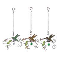 FAIRE - Sunset Vista Decor Hummingbird Hummingbird, Chickadee or Cardinal Metal Art Bouncy Ornaments