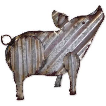 FAIRE - Sunset Vista Decor Tabletop Pig Metal Art 4 Styles! Pig Lovers, Farm or Country Decor Jackpot! *