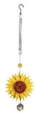 Faire: Sunset Vista Designs Home decor Creme Metal Sunflower Bouncy Ornament