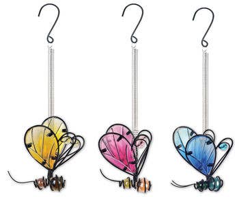 Faire: Sunset Vista Designs Home & Garden:Yard, Garden & Outdoor Living:Décor:Wind Chimes Pink Bee Bouncy 3 Assorted Colors