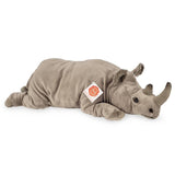 Lifelike Rhinoceros Lying 45 cm - plush toy by Teddy Hermann