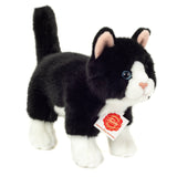 Faire-Teddy Hermann plush cat Plush Black and White Tuxedo Cat Standing 20 cm - plush soft toy by Teddy Hermann