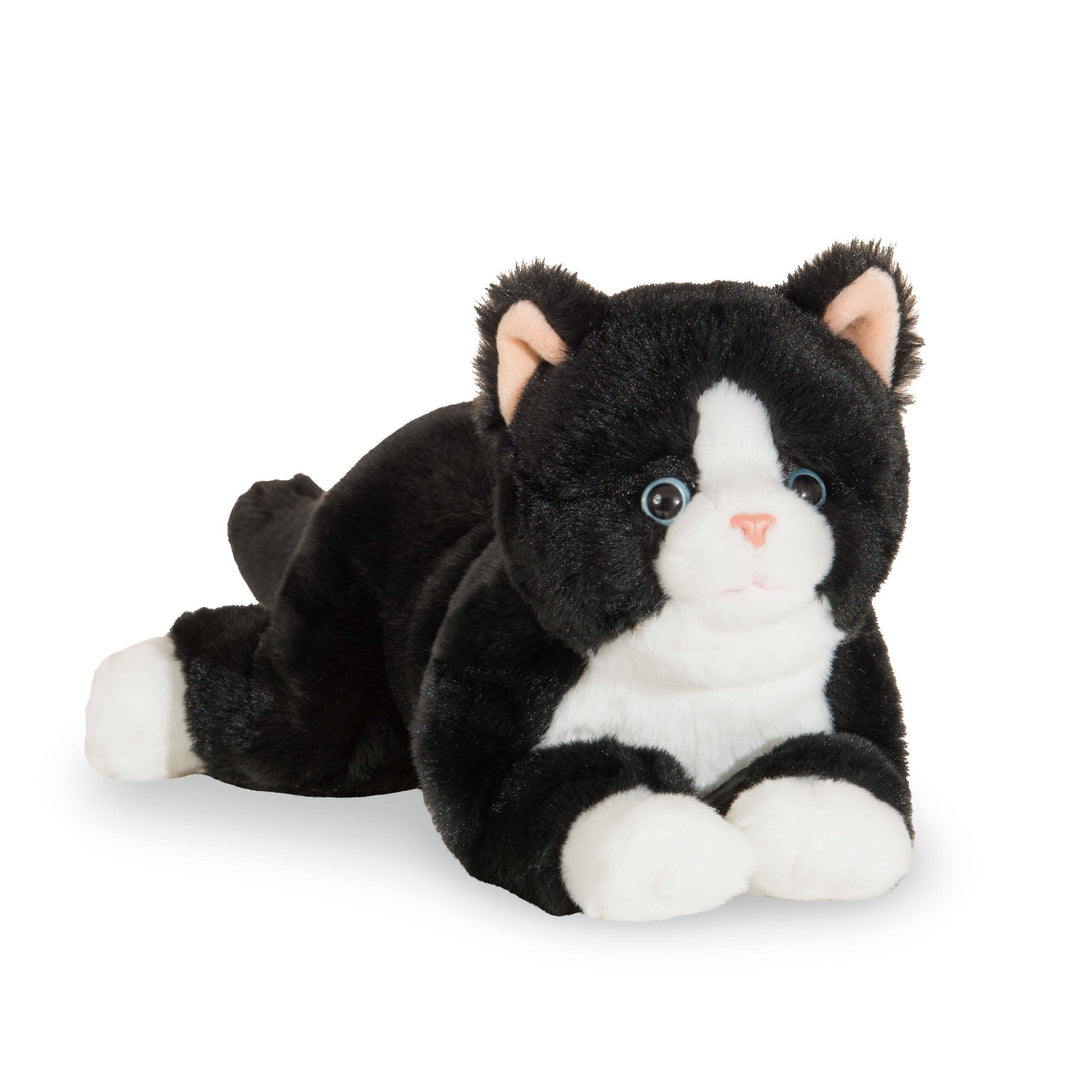 Faire-Teddy Hermann Stuffed Animals Floppy Eco-Friendly Tuxedo Black and White Kitty Cat 30 cm - plush toy - stuffed toy