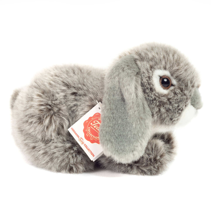 Faire-Teddy Hermann Stuffed Animals Grey Floppy Earred Bunny Rabbit 18 cm - plush soft toy by Teddy Hermann