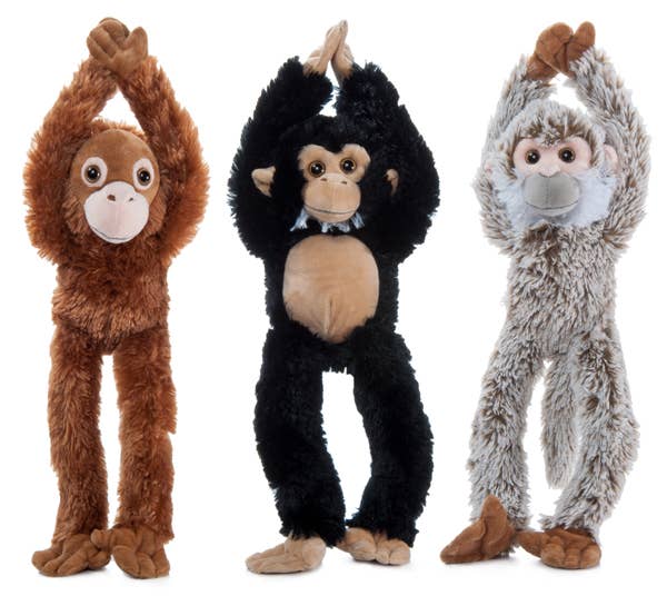 Faire: The Petting Zoo Plushies SET of 3 Hanging Plush Monkies 20" (50cm)