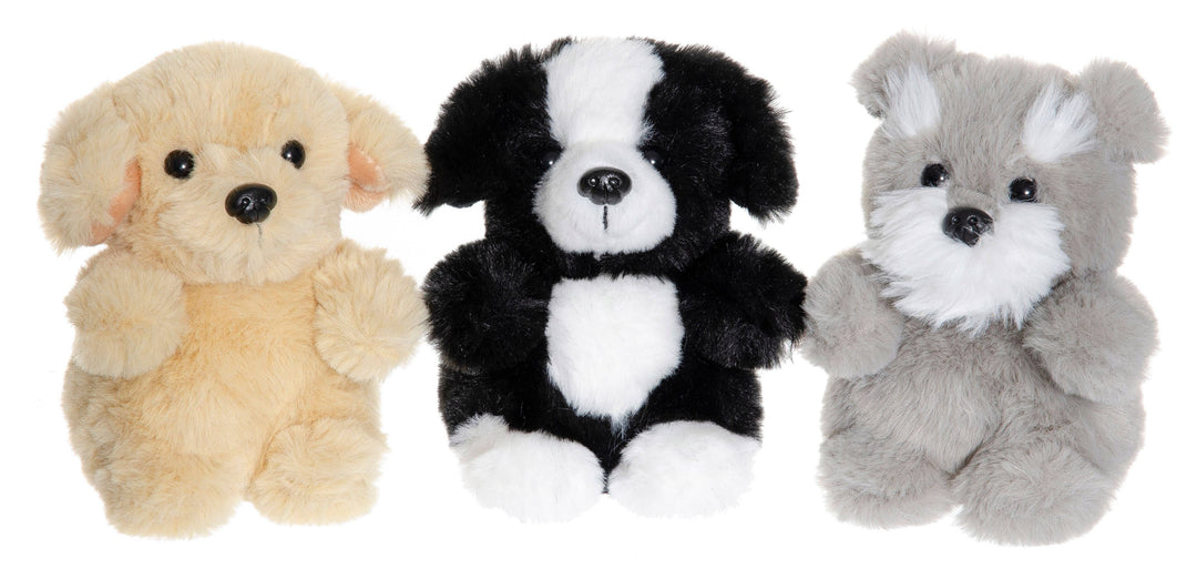 Faire-TRI-ACTION TOYS Stuffed Animals SET of 3 Super Soft Plush Little Teddy for Little Hands Puppy Dogs