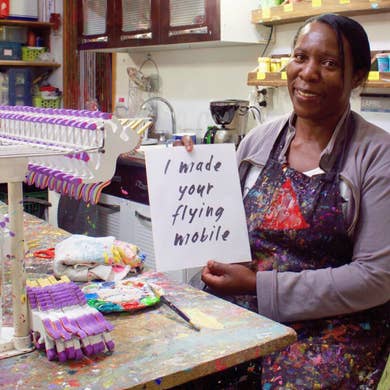 FAIRE - Tulia's Artisan Gallery Decor Flying Pig Mobile Hand Painted, Beautiful Conversation Piece or Child's Room Decoration