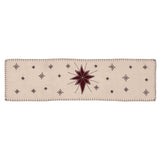 FAIRE - VHC Brands CHRISTMAS Christmas North Star Rustic Embroidered Runner 13" x 48"