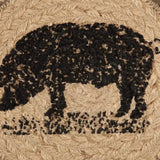 faire-vhc brands Farm Jute Trivets Pig, Chicken, or Cow Jute Farmhouse Trivets Country Charm