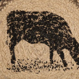 faire-vhc brands Farm Jute Trivets Pig, Chicken, or Cow Jute Farmhouse Trivets Country Charm