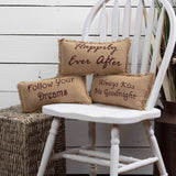 FAIRE - VHC Brands Pillows Happily Ever After Burlap Country Primitive Throw Pillow *