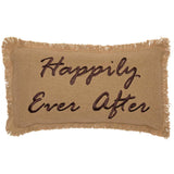 FAIRE - VHC Brands Pillows Happily Ever After Burlap Country Primitive Throw Pillow *