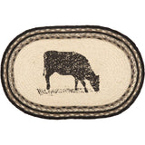 FAIRE - VHC Brands Placemats Cow Pig or Cow Jute Placemats Sawyer Mill  Set of 6, 12x18