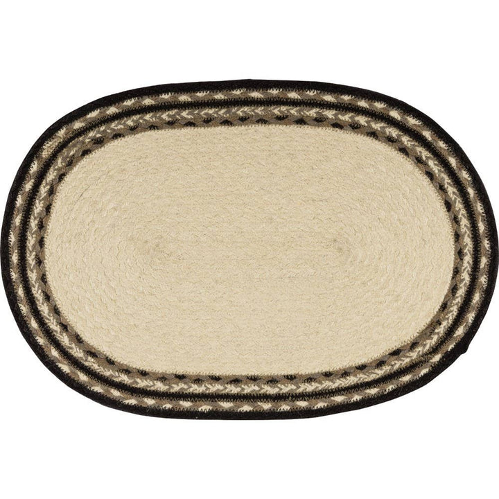 FAIRE - VHC Brands Placemats Pig or Cow Jute Placemats Sawyer Mill  Set of 6, 12x18