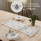 FAIRE - VHC Brands Table Runners Embroidered Country Bee Table Runners & Placemats