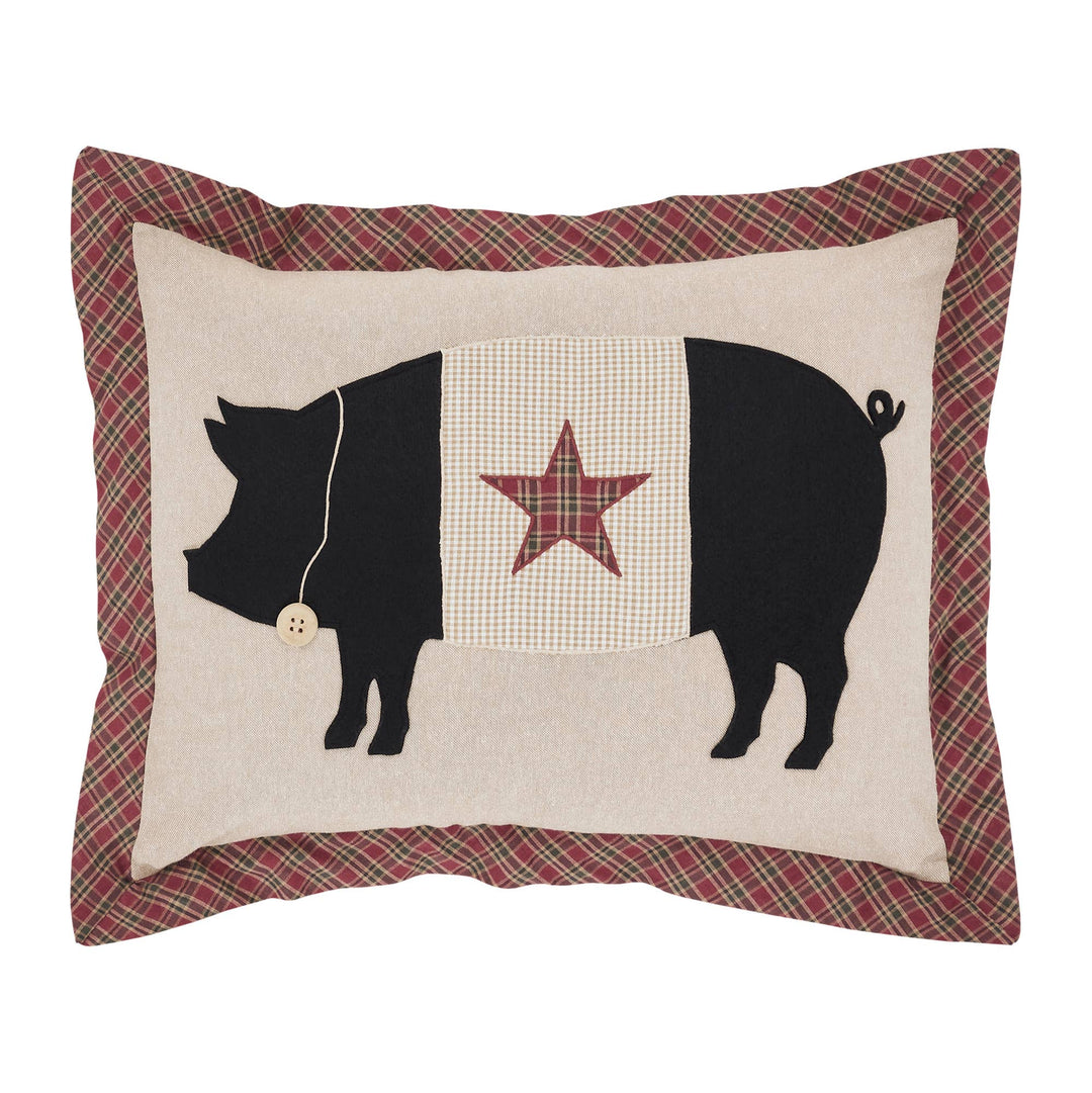FAIRE - VHC Brands Throw Pillows Primitive Pig Pillow 14x18 Cider Mill