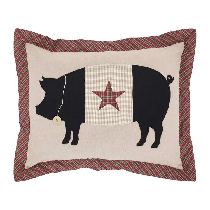 FAIRE - VHC Brands Throw Pillows Primitive Pig Pillow 14x18 Cider Mill